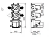 SB 316 AESTHETICS Round Inbouw thermostaatkraan met 3 uitgangen stopkraan / stop-omstelkraan volledig RVS 1208954949 (kloon)