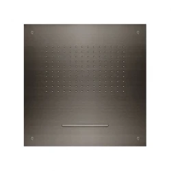 SB Square 316 Prysznic deszczowy podtynkowy z wodospadem 50x50cm głowica sufitowa PVD gun metal 1208955320