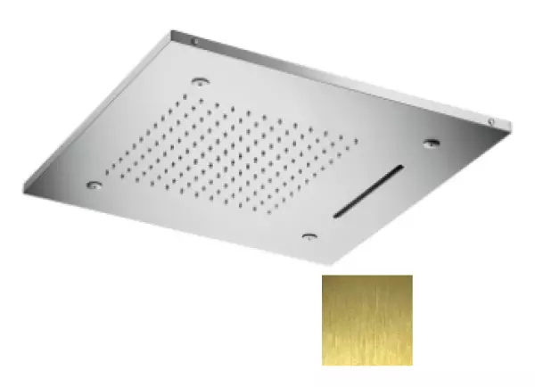 SB Chromotherapie inbouw regendouche met 3 straalsoorten 50x50 cm PVD Goud 1208955448