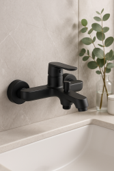 Aquadesign Tours bateria wannowa natynkowa matowa czarna