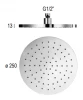 SB Round Regendouche hoofddouche kunststof 25 cm Chroom 1208955605