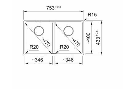 Franke Maris MRG 220/120-35-35 Black edition podwójny zlew
