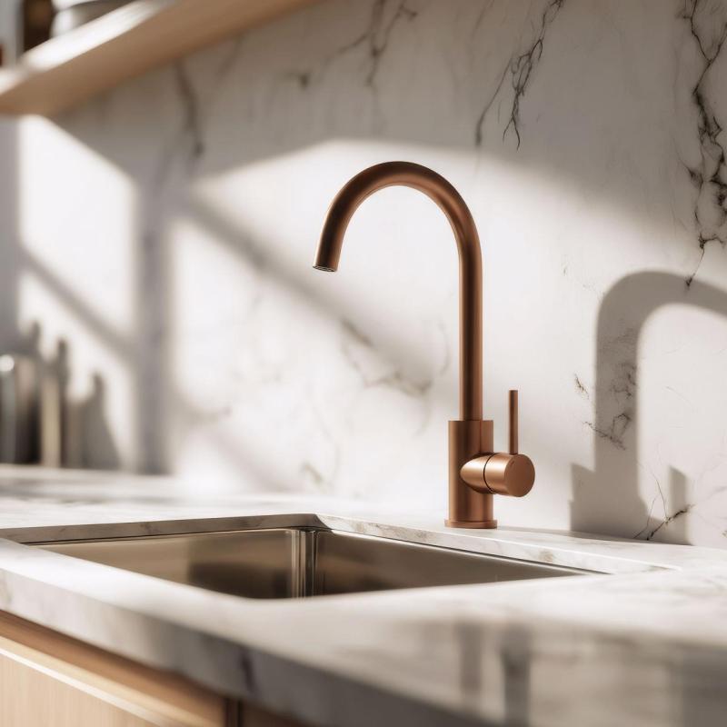 Quadri York bateria kuchenna PVD szczotkowana miedź z obrotową wylewką 1208955906