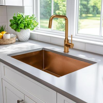 Quadri Stamford bateria kuchenna PVD miedź z obrotową wylewką kątową 1208956099