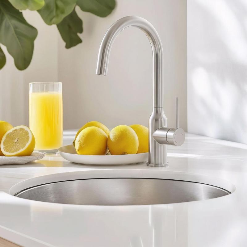 Quadri Stamford bateria kuchenna chromowana z obrotową okrągłą wylewką 1208956110