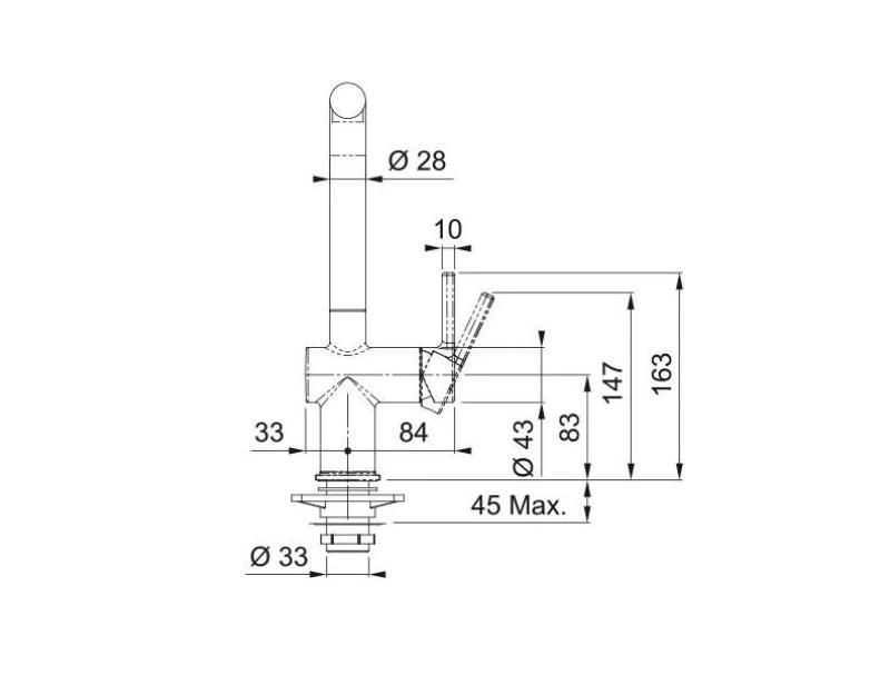 Franke Active L Bateria kuchenna chromowana z obrotową wylewką 115.0653.298