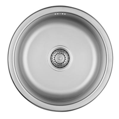Podstawowy okrągły zlewozmywak Ausmann ze stali nierdzewnej, montaż nawierzchniowy, 43 cm, w zestawie syfon 1208956999