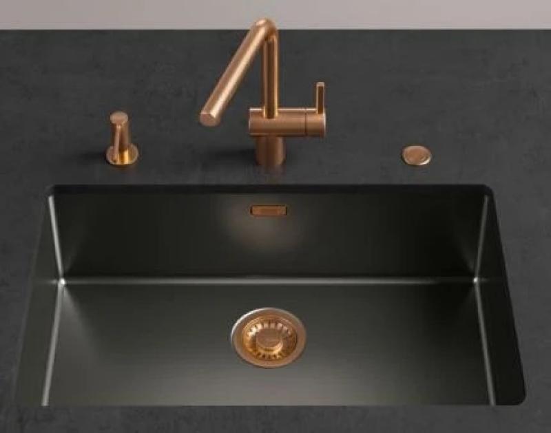 Franke Mythos masterpiece zestaw zatyczek do zlewu z miedzi z przyciskiem do automatycznego opróżniania 112.0653.041