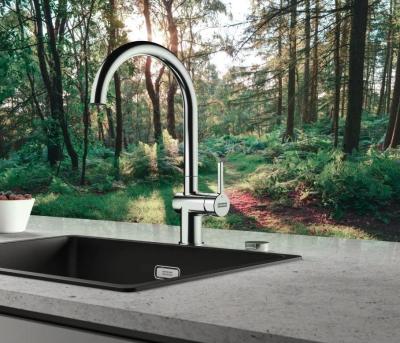 Franke Active J Kuchenny kran chromowany z obrotową wylewką 115.0653.395