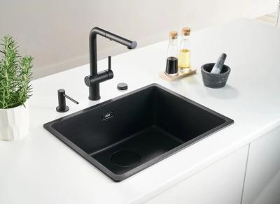 Franke Active L mat czarna bateria kuchenna z wyciąganą wylewką 115.0653.382