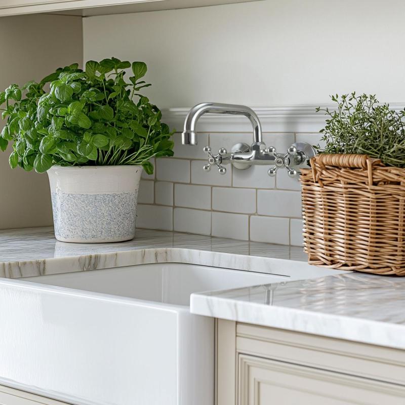 AquaTrimo Vivaldi klasyczna bateria kuchenna ścienna z wylewką górną chrom 21VV7066CM