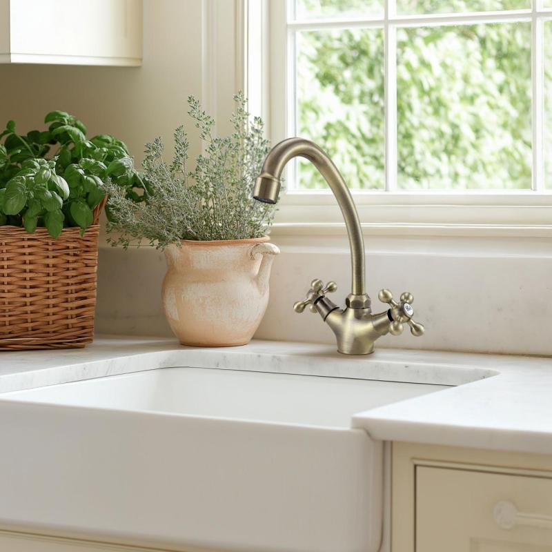 AquaTrimo Vivaldi nostalgiczny kran kuchenny brązowy 21VV7067BN