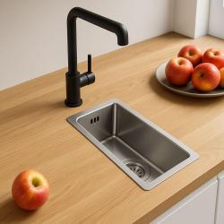 Ausmann Oder kleine rvs spoelbak 16x30cm vlakbouw onderbouw en opbouw 1208957115

Ausmann Oder mały zlewozmywak ze stali nierdzewnej 16x30 cm, montaż wpuszczany, podwieszany i nakładany 12089