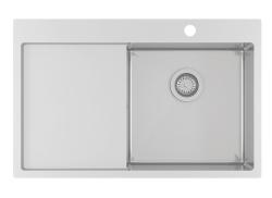 Ausmann Oder Blue roestvrijstalen spoelbak 78x50cm vlakbouw en opbouw met afdruipgedeelte 1208957121