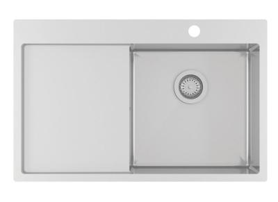 Ausmann Oder Blue roestvrijstalen spoelbak 78x50cm vlakbouw en opbouw met afdruipgedeelte 1208957121