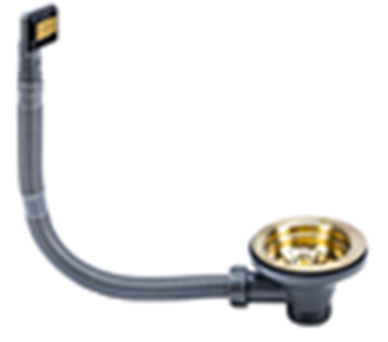 Ausmann Mosel Zestaw odpływowy ze stali nierdzewnej do zlewu wraz z przelewem, stal nierdzewna 1208957146