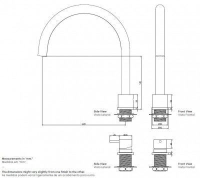 Waterevolution Flow 2-otworowa bateria kuchenna matowa czarna T151PR