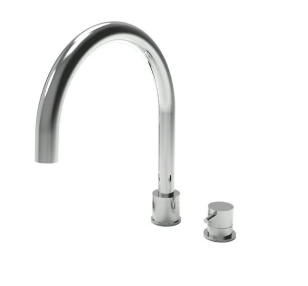 Waterevolution Flow 2-otworowa bateria kuchenna ze stali nierdzewnej RVS T151IE