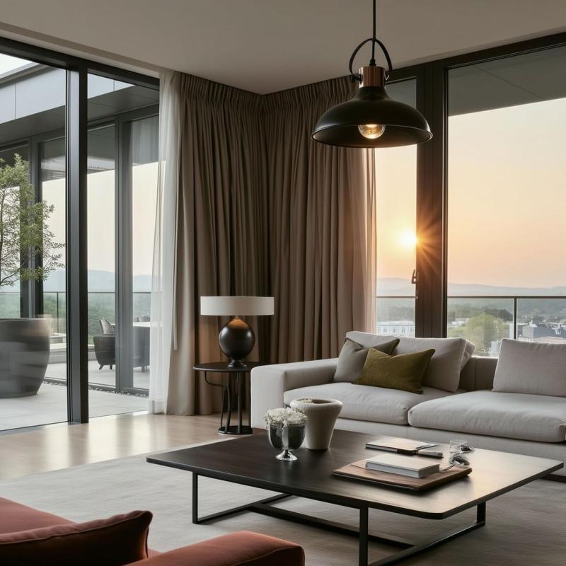 Dekor Mees czarna metalowa lampa wisząca z mocowaniem klosza w kształcie lampy naftowej 2363