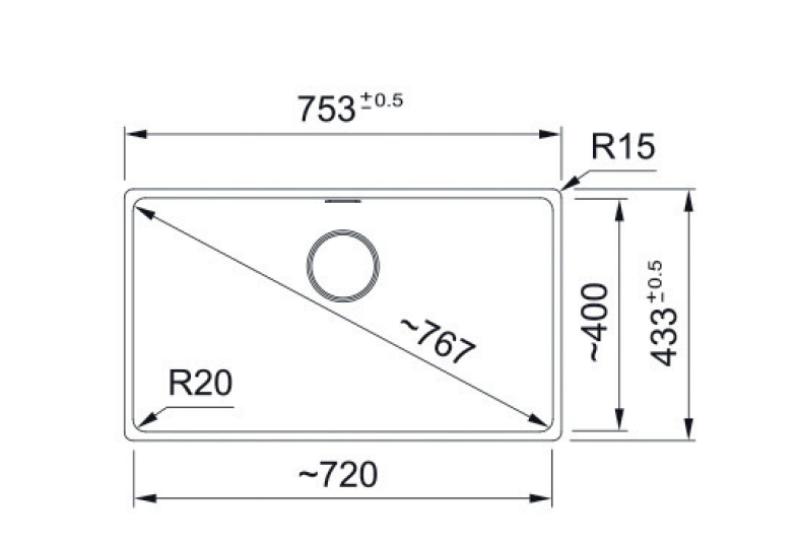 Franke Maris MRG 110-72 Fragranite czarna edycja matowy zlew podblatowy