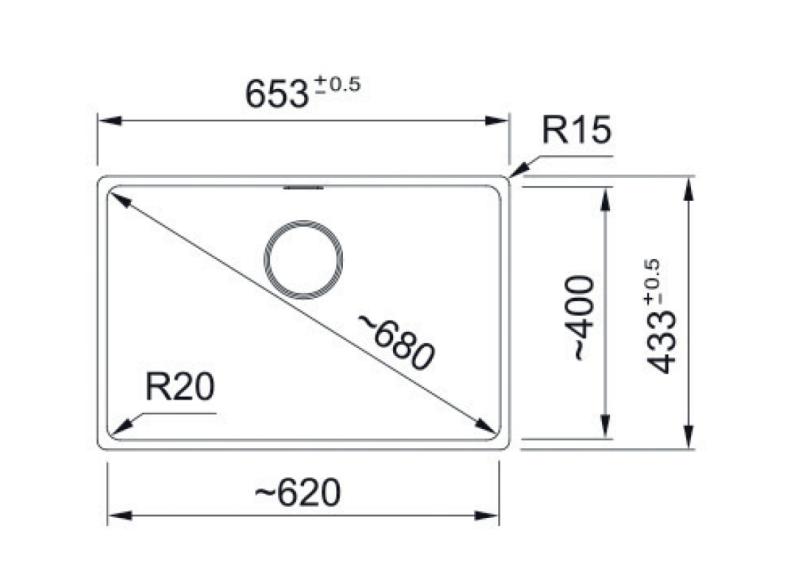 Franke Maris MRG 210-62 Fragranite polar white zlew podpłytkowy
