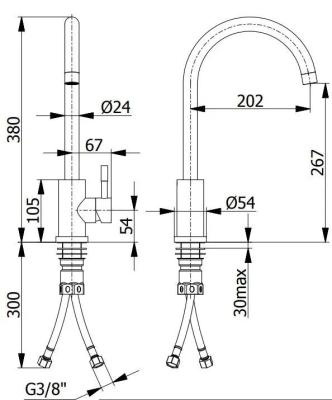 Ausmann Inox Round kran kuchenny z obrotową wylewką, w całości ze stali nierdzewnej 1208958308