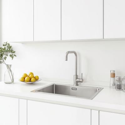 Ausmann Inox Square kraan do kuchni z obrotową wylewką, w całości ze stali nierdzewnej, 1208958309