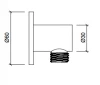 Waterevolution Flow doucheslang aansluitstuk wandaansluitbocht chroom T162501