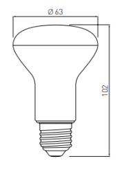 Decor Lumiere grzybowa lampa LED E27 neutralna biel 3000K Przezroczysta 63mm