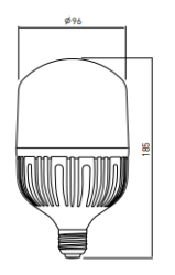 Décor Lumiere kwadratowa lampa LED E27 zimna biel 4000K Przezroczysta 96mm