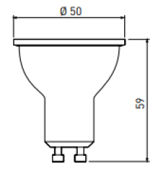 Decor Lumiere LED spot GU10 neutralna biel 3000K jasna 50mm
