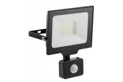 Reflektor LED G-TECH z czujnikiem ruchu, 30W, 3000lm, AC220-240V, 50/60 Hz, PF>0,9, RA>80, IP65, 120°, 4000K, czarny 1208959176
