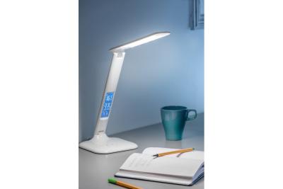 DecoLampa stołowa GALACTIC LED 5W 240lm AC220-240V 50/60Hz zmienne kolory (3000K 4000K 6000K) kalendarz alarm termometr biała obudowa. 1208962484