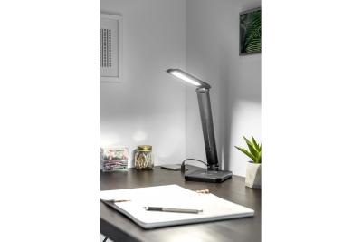 Decor IZUKA LED lampka biurkowa 6W 400lm AC220-240V 50/60Hz CCT ładowarka indukcyjna czarna. 1208962497