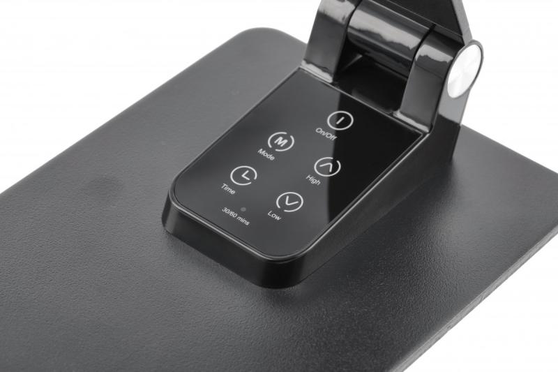 Dekoracyjna lampa biurkowa Loneos 12W 700lm AC220-240V 3-CCT 5-stopniowe ściemnianie RA>80 USB czarna 1208962502