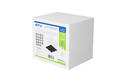 Dekoracyjna oprawa LED ARTEMIDA 20W 1920lm AC220-240V 50/60 Hz PF>0,9 Ra≥80 IP20 IK08 4000K 38° kwadratowa biała. 1208962641