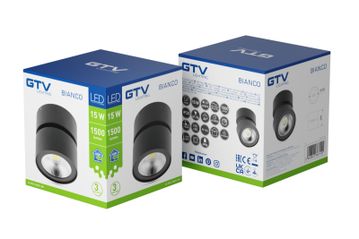 Dekoracyjne Oprawa LED BIANCO 15W 1500lm AC220-240V 50/60 Hz PF> 0.5 Ra≥80 IP20 IK06.36 ° 4000K okrągła czarna. 1208962668