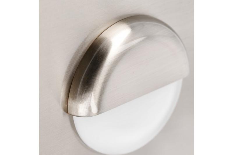 Dekoracyjna oprawa LED na schody ESCADA KB DC12V kwadratowa matowa szklana pokrywa 0,8W 70lm 4000K inox kabel 150cm.