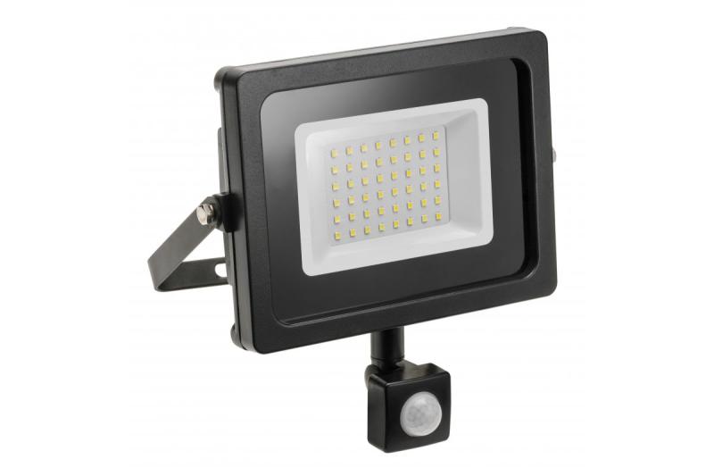 Reflektor LED iNEXT z czujnikiem ruchu 20 W 1600 lm, PF>0,9, RA>80, IP65, 120°, 6400 K, czarny korpus 1208962859