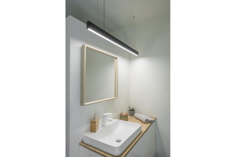 Ozdobna lampa LED wisząca LIVIA 40W 3600lm AC220-240V 50-60Hz 100° RA>80 IP20 AL/PC 4000K 120cm czarna. 1208962913