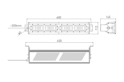 Lampa TEKSAS LED Highbay, 100W, 12000lm, AC100-240V, 50/60Hz, IP 65, kąt wiązki 60o, 4000K, szary 1208963207