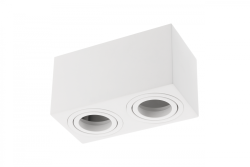 Dekoracyjna oprawa sufitowa AVEIRO DUO aluminium 160x80x85mm IP20 max 20W*2 kwadratowa biała. 1208963825