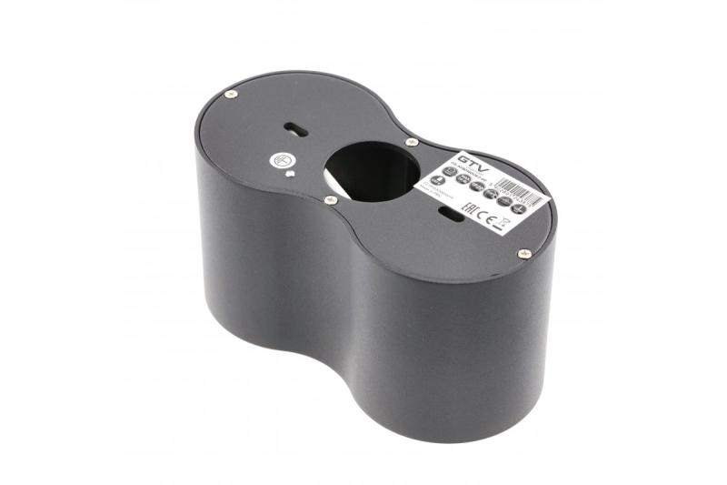 Dekoracyjna oprawa sufitowa AVEIRO DUO aluminium 160x80x85mm IP20 max 20W*2 okrągła czarna. 1208963826