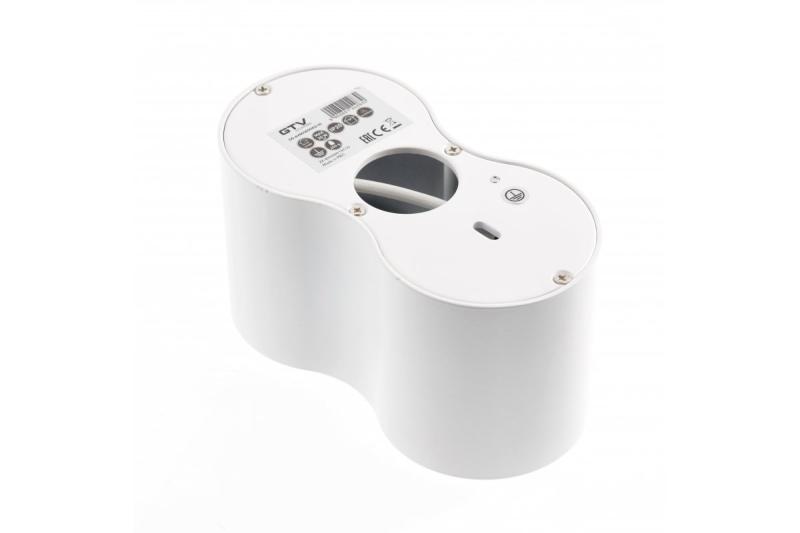 Dekoracyjna oprawa sufitowa AVEIRO DUO aluminium 160x80x85mm IP20 max 20W*2 okrągła biała. 1208963827