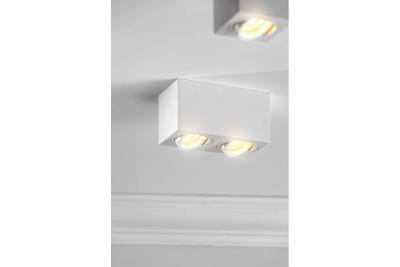 Dekoracyjna oprawa sufitowa AVEIRO DUO BIS aluminium 160x80x85mm IP20 max 20W*2 kwadratowa czarna. 1208963832