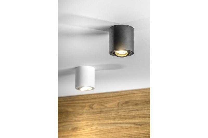 Dekoracyjna lampa sufitowa AVEIRO BIS aluminium 80x90mm IP20 max 20W okrągła czarna. 1208963838