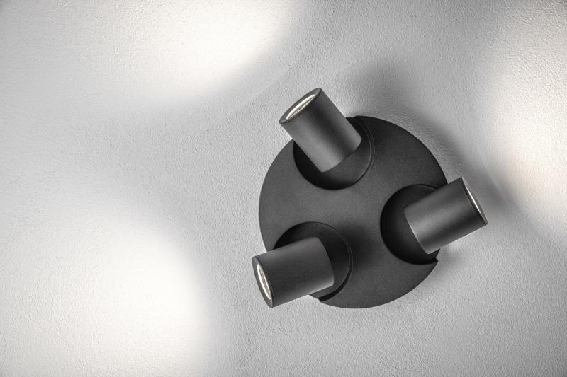 Dekoracyjna lampa sufitowa BLINK AC220-240V 50/60 Hz GU10 max. 20W*3 IP 20 potrójna czarna 1208963844