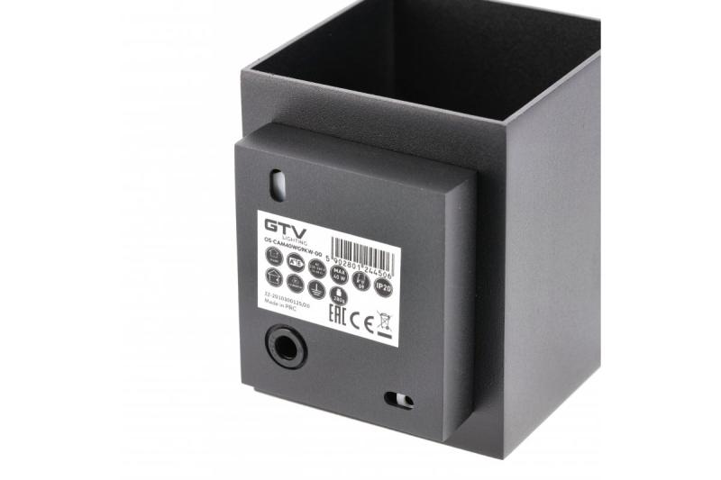 Oprawa ścienna CAMPIONE aluminiowa G9 IP20 maks. 40 W IP20 kwadratowa czarna. 1208963849