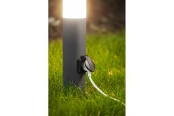 Decor CORTA-P 40 lampa ogrodowa E27 MAX.25W IP44 AC220-240V 50-60Hz gniazdko max. 3000W słupek grafit. 1208963861