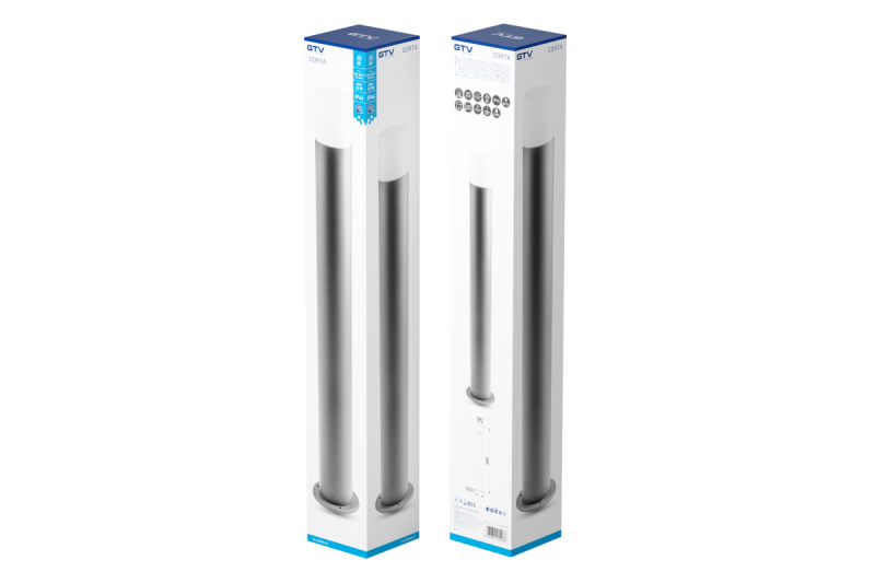 Ozdoba Oświetlenia Ogrodowego CORTA-P 80 E27 MAX.25W IP44 AC220-240V 50-60Hz słupek antracyt. 1208963863